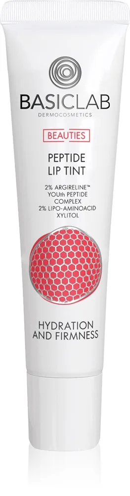 BasicLab Dermocosmetics Beauties kiiltävä huulibalsami sisältää peptidejä sävy 230 Dusty Rose 15 ml