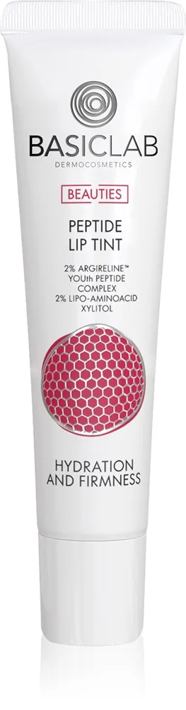BasicLab Dermocosmetics Beauties kiiltävä huulibalsami sisältää peptidejä sävy 400 Vintage Red 15 ml