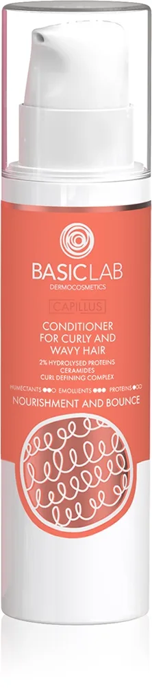 BasicLab Dermocosmetics Capillus Styrkende balsam Til bølget og krøllet hår 250 ml