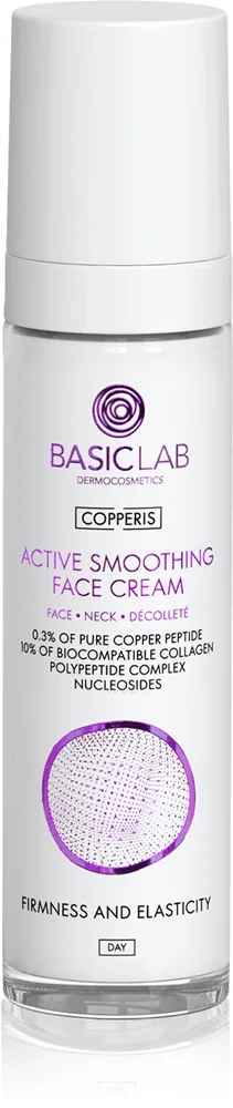 BasicLab Dermocosmetics Copperis silottava päivävoide sisältää peptidejä 50 ml