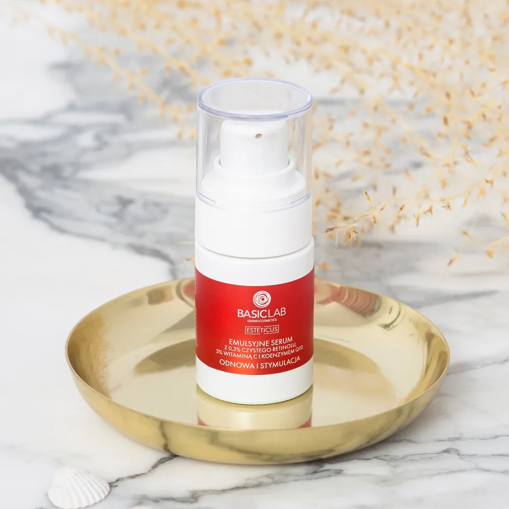 BasicLab Dermocosmetics Esteticus Emulsion för att ny textur 0.3% Pure Retinol 15 ml