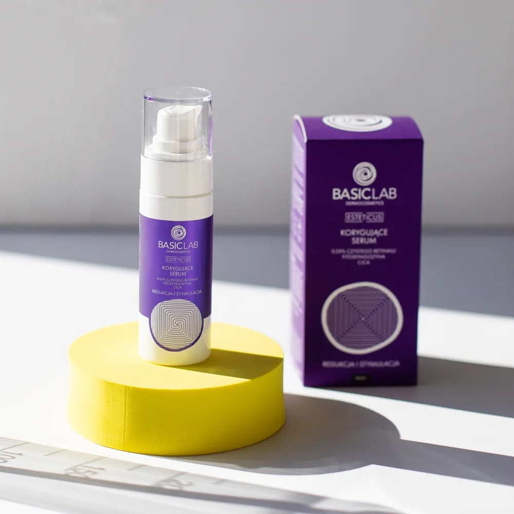 BasicLab Dermocosmetics Esteticus korrigerande serum för korrigering av pigmentfläckar 0.05% Pure Retinal 30 ml