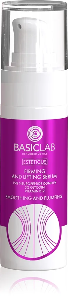 BasicLab Dermocosmetics Esteticus Lyftande serum för fastare ansiktskonturer 5% Neuropeptide Complex, 3% Glycoin 30 ml