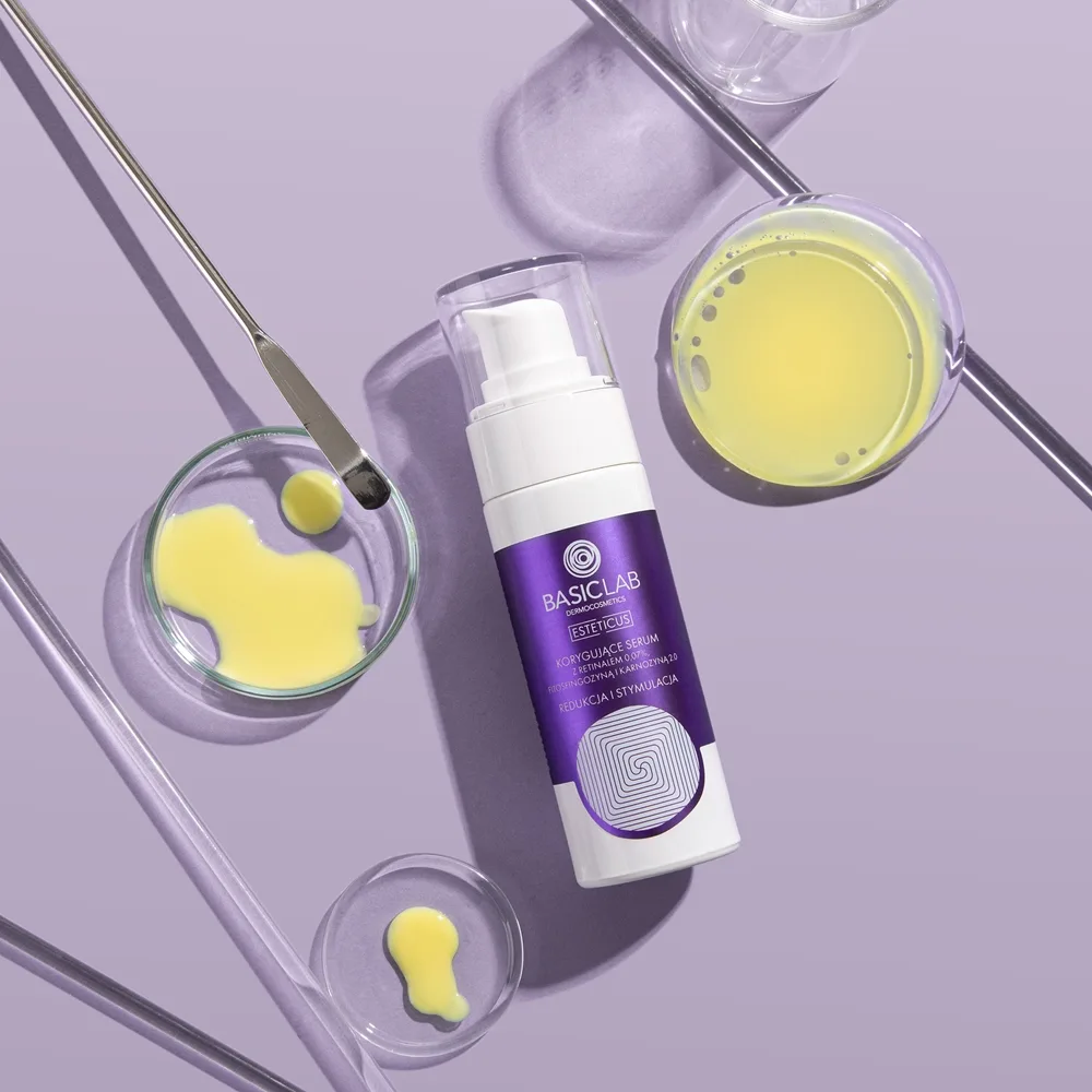 BasicLab Dermocosmetics Esteticus Mjukgörande serum för jämn hudton 0.07% Pure Retinal 30 ml