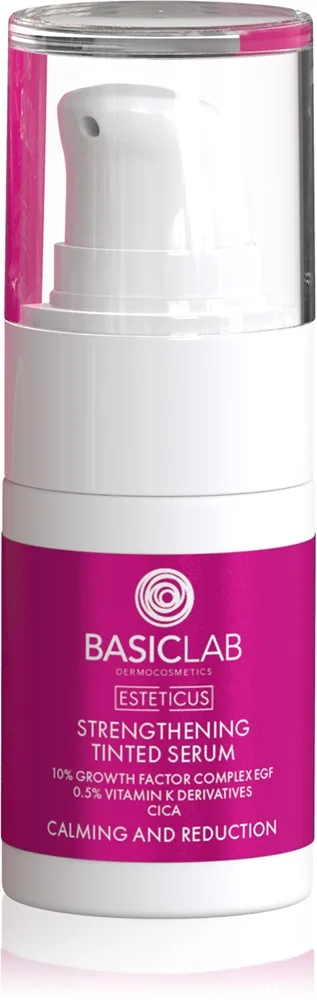 BasicLab Dermocosmetics Esteticus farvet serum mod rødme i huden 15 ml