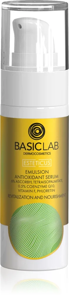 BasicLab Dermocosmetics Esteticus elävöittävä kasvoemulsio antioksidanttinen vaikutus 30 ml