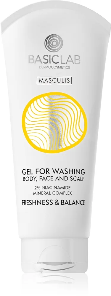 BasicLab Dermocosmetics Masculis Duschtvål för ansikte, kropp och hår 100 ml