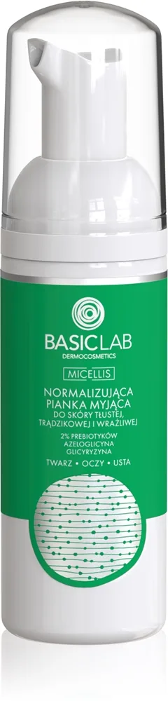 BasicLab Dermocosmetics Micellis Mild renseskum Til fedtet hud med tendens til akne 50 ml