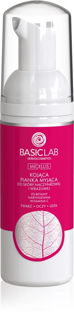 BasicLab Dermocosmetics Micellis hellävarainen puhdistusvaahto herkälle ja punoittavalle iholle 50 ml