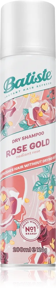 Batiste Rose Gold Opfriskende og fedtabsorberende tørshampoo 200 ml