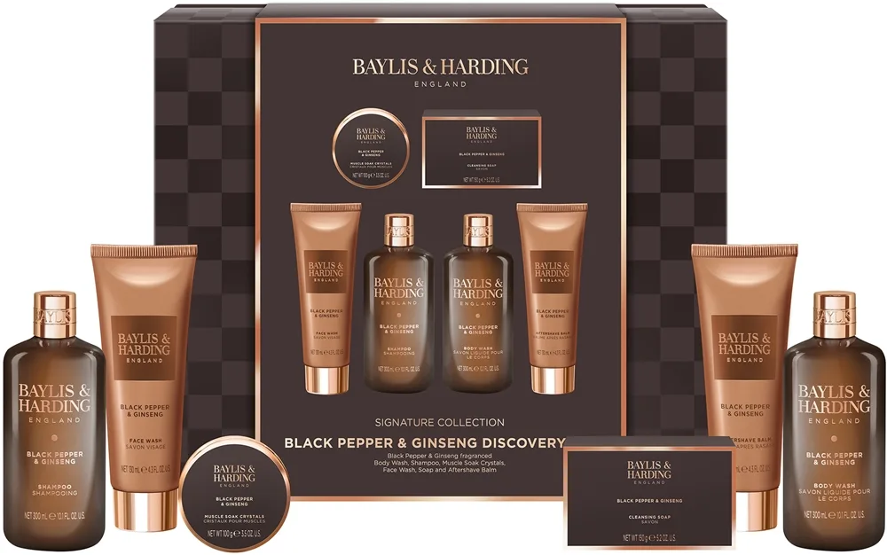 Baylis & Harding Black Pepper & Ginseng Presentförpackning för bad för män
