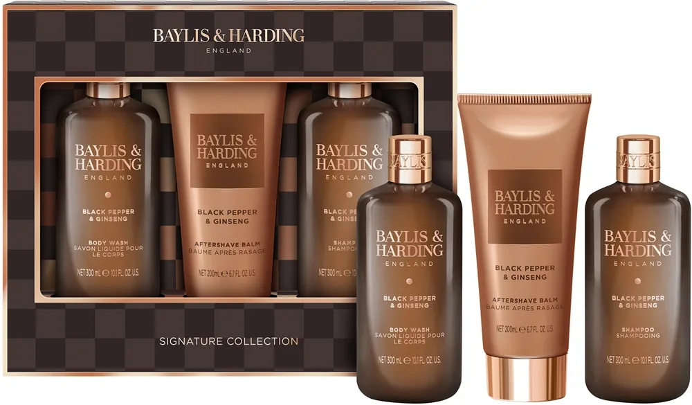 Baylis & Harding Black Pepper & Ginseng Gavesæt til krop og ansigt