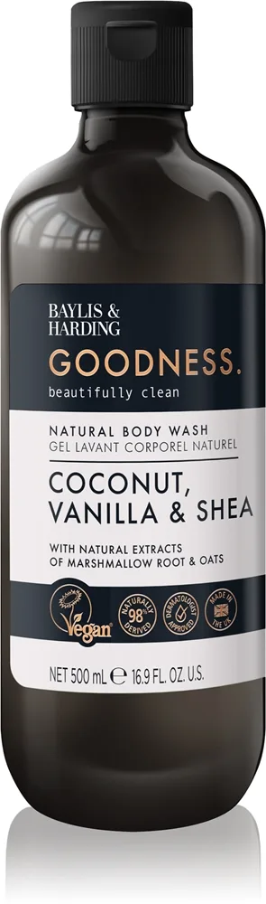 Baylis & Harding Goodness Coconut, Vanilla & Shea Naturlig brusegel 500 ml