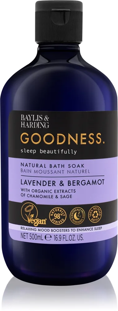 Baylis & Harding Goodness Sleep Beautifully Badeskum for en god nattesøvn Lavender & Bergamot 500 ml
