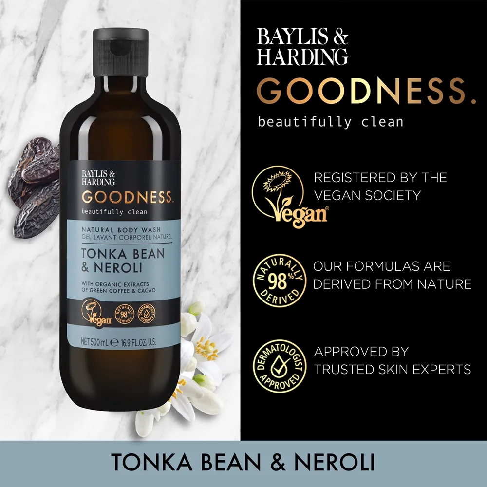 Baylis & Harding Goodness Tonka Bean & Neroli Duschtvål 500 ml