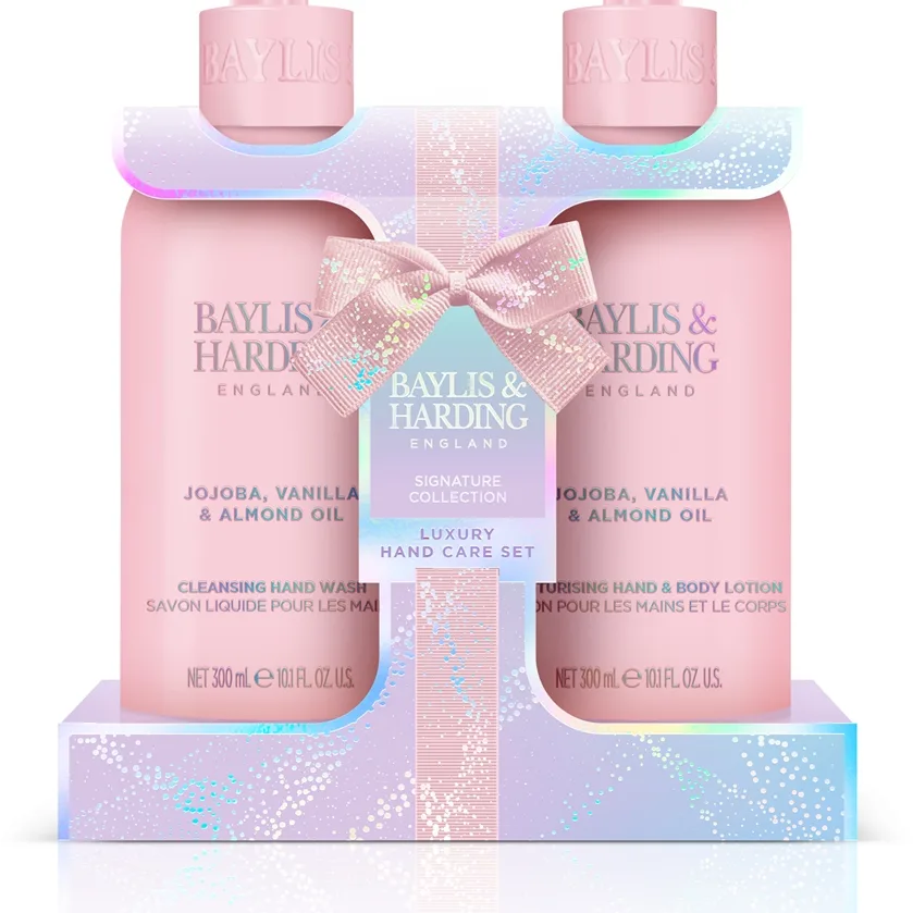 Baylis & Harding Jojoba, Vanilla & Almond Oil lahjasetti käsiin