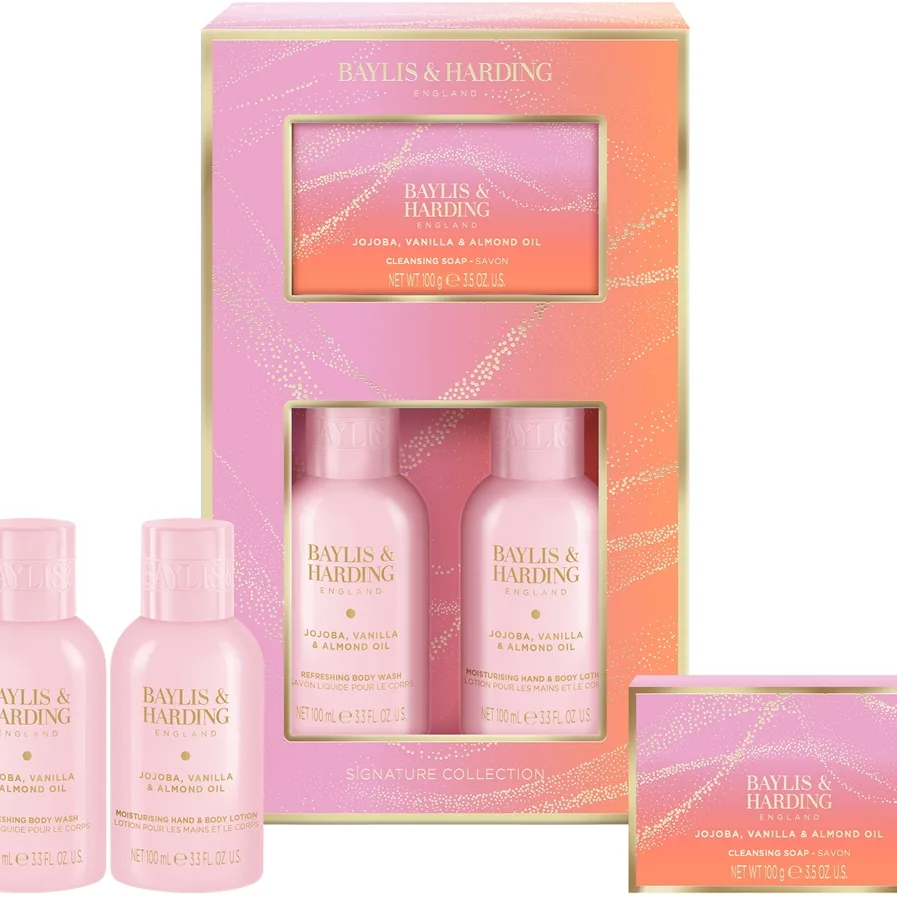 Baylis & Harding Jojoba, Vanilla & Almond Oil Presentförpackning för kropp