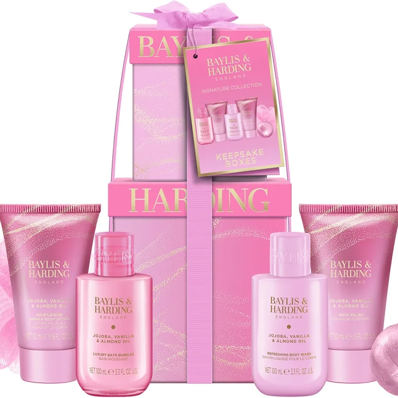 Baylis & Harding Jojoba, Vanilla & Almond Oil Gavesæt til krop Med mandelolie