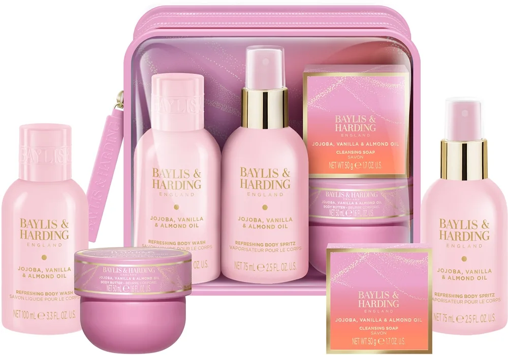 Baylis & Harding Jojoba, Vanilla & Almond Oil Gavesæt Til rejser
