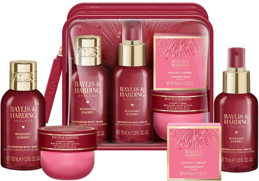 Baylis & Harding Midnight Cherry Gavesæt Til rejser