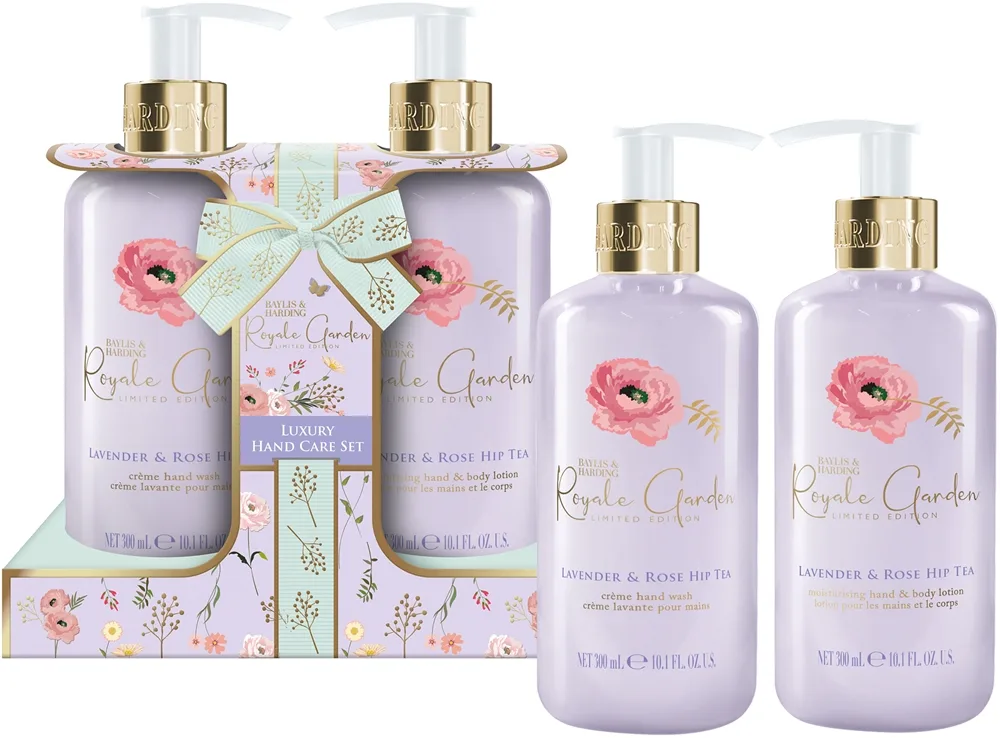 Baylis & Harding Royale Garden Lavender & Rose Hip Tea lahjasetti käsiin