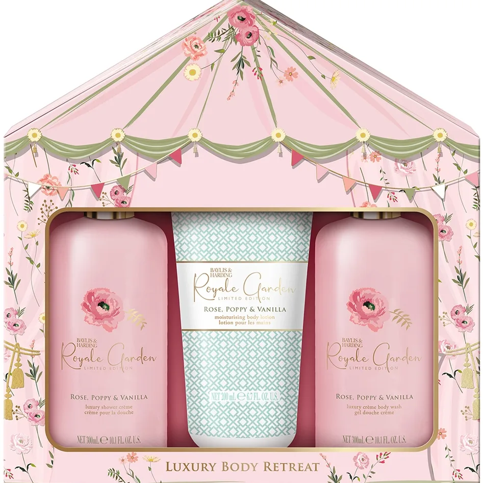 Baylis & Harding Royale Garden Rose, Poppy & Vanilla Presentförpackning för dusch