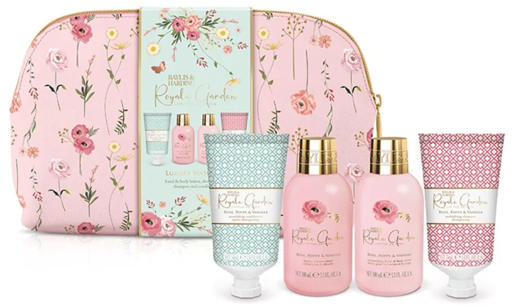 Baylis & Harding Royale Garden Rose, Poppy & Vanilla Presentförpackning för kropp och hår