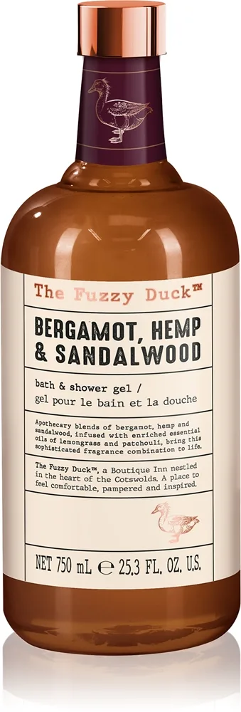 Baylis & Harding The Fuzzy Duck Bergamot, Hemp & Sandalwood Duschtvål för män 750 ml