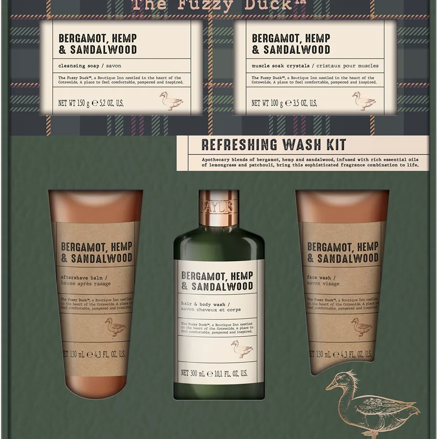 Baylis & Harding The Fuzzy Duck Bergamot, Hemp & Sandalwood lahjasetti miehille