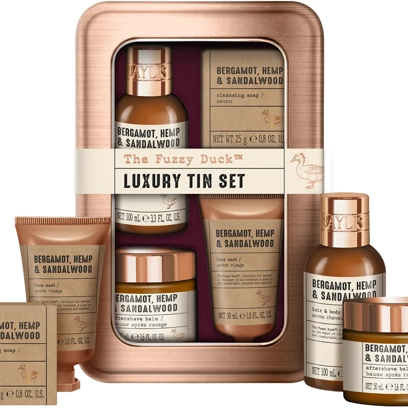 Baylis & Harding The Fuzzy Duck Bergamot, Hemp & Sandalwood Gavesæt Tinboks