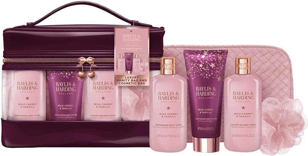 Baylis & Harding Wild Cherry & Vanilla Geschenkset kosmetiktäschchen