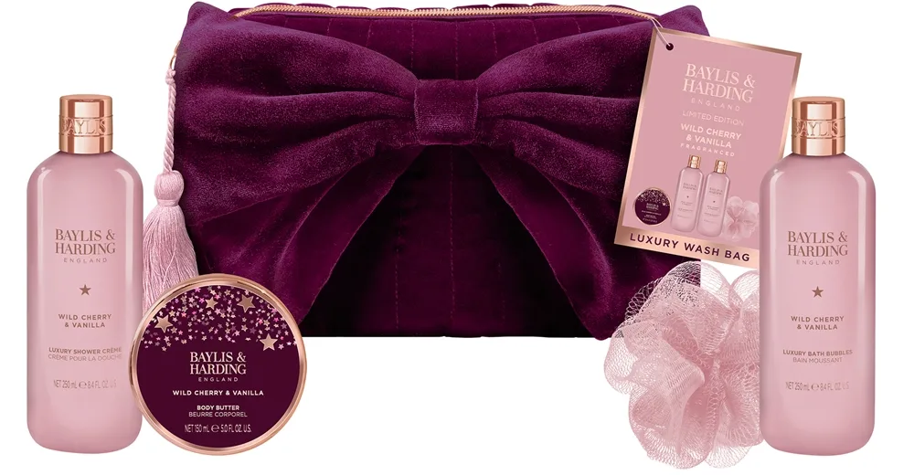 Baylis & Harding Wild Cherry & Vanilla Geschenkset kosmetiktäschchen