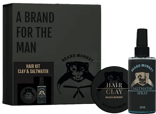 Beard Monkey Hair clay & saltvatten Giftset