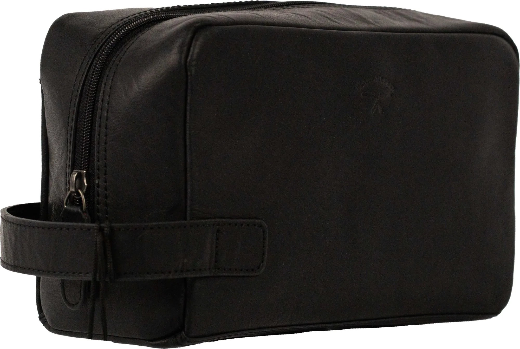 Beard Monkey Toiletry Bag Leather Black