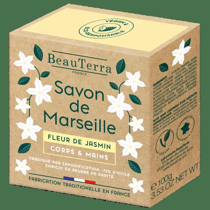 Beau Terra Marseille Sæbebar Jasmin Blomst (100 g)