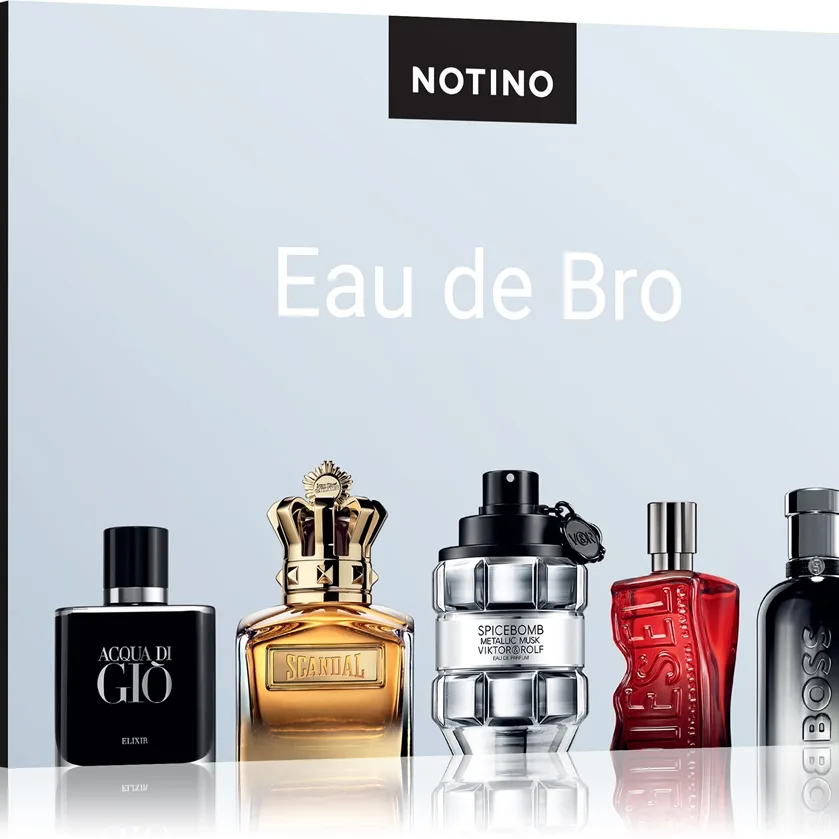Beauty Discovery Box Notino Eau de Bro Jean Paul Gaultier, Hugo Boss, Armani, Diesel, Viktor & Rolf för män