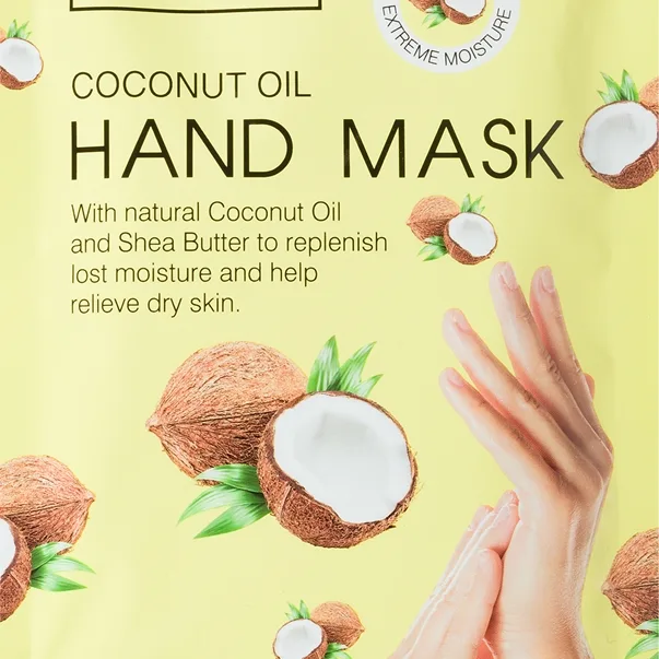 Beauty Formulas Coconut Oil djupgående återfuktande mask för händer 1 st.