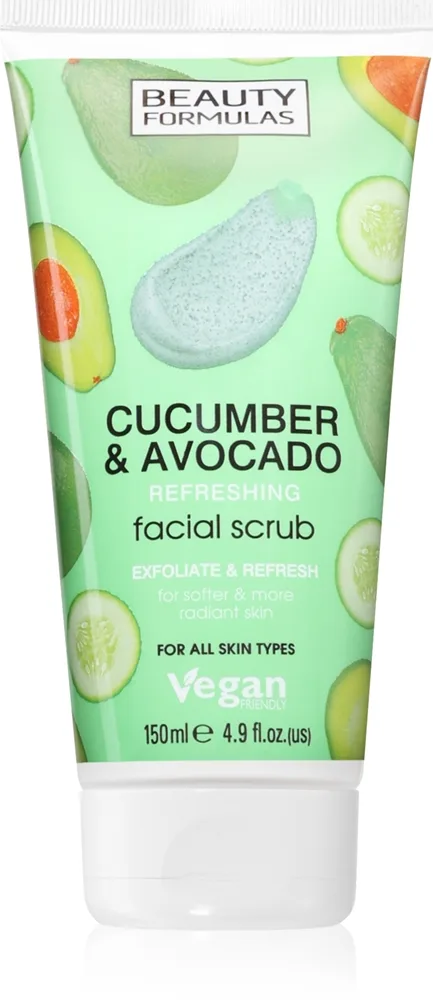 Beauty Formulas Cucumber & Avocado Ansiktsskrubb 150 ml