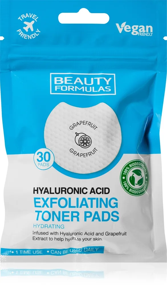 Beauty Formulas Hyaluronic Acid Sminkborttagningsrondeller med återfuktande effekt 30 st.