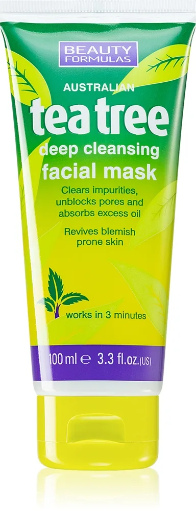 Beauty Formulas Tea Tree Dybderensende maske 100 ml