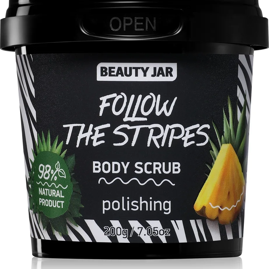 Beauty Jar Follow The Stripes vartalokuorinta sisältää kookosöljyä 200 g
