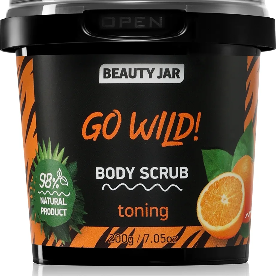 Beauty Jar Go Wild! kosteuttava vartalokuorinta virkistävä vaikutus 200 g