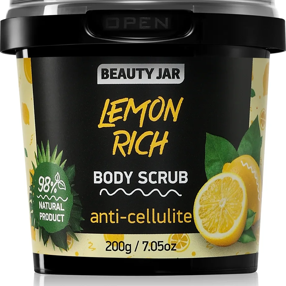 Beauty Jar Lemon Rich Kroppsskrubb mot celluliter 200 g