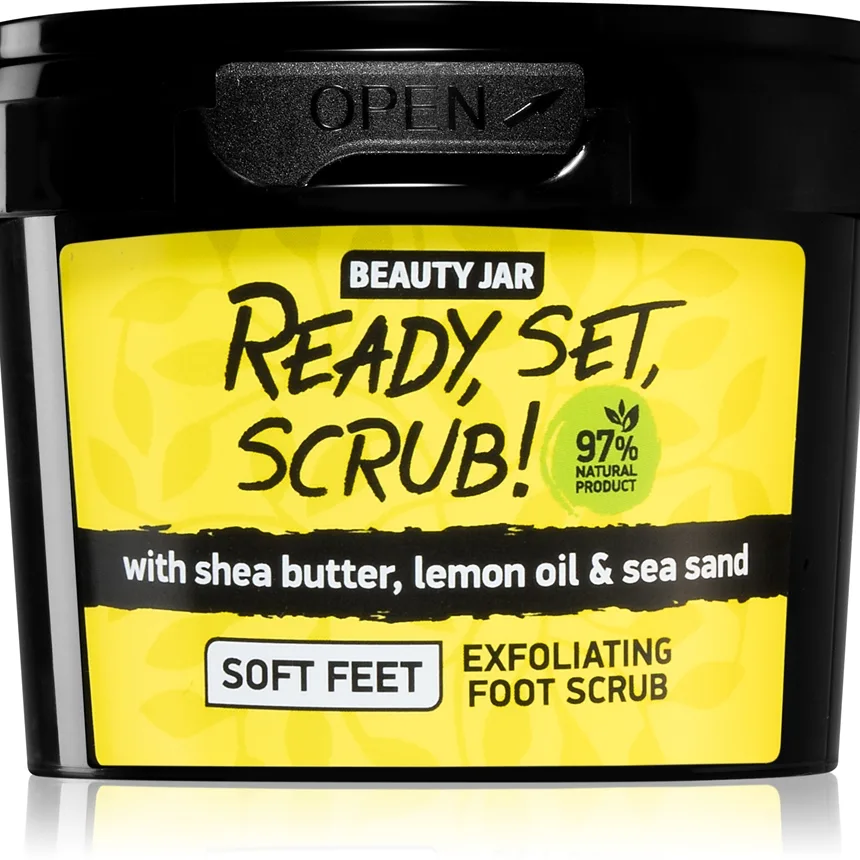Beauty Jar Ready, Set, Scrub! Sukkerskrub til fødderne 135 g