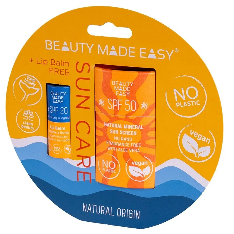 Beauty Made Easy® - SUN PROTECT Face SPF & 50 Lips SPF 20 - presentbox
