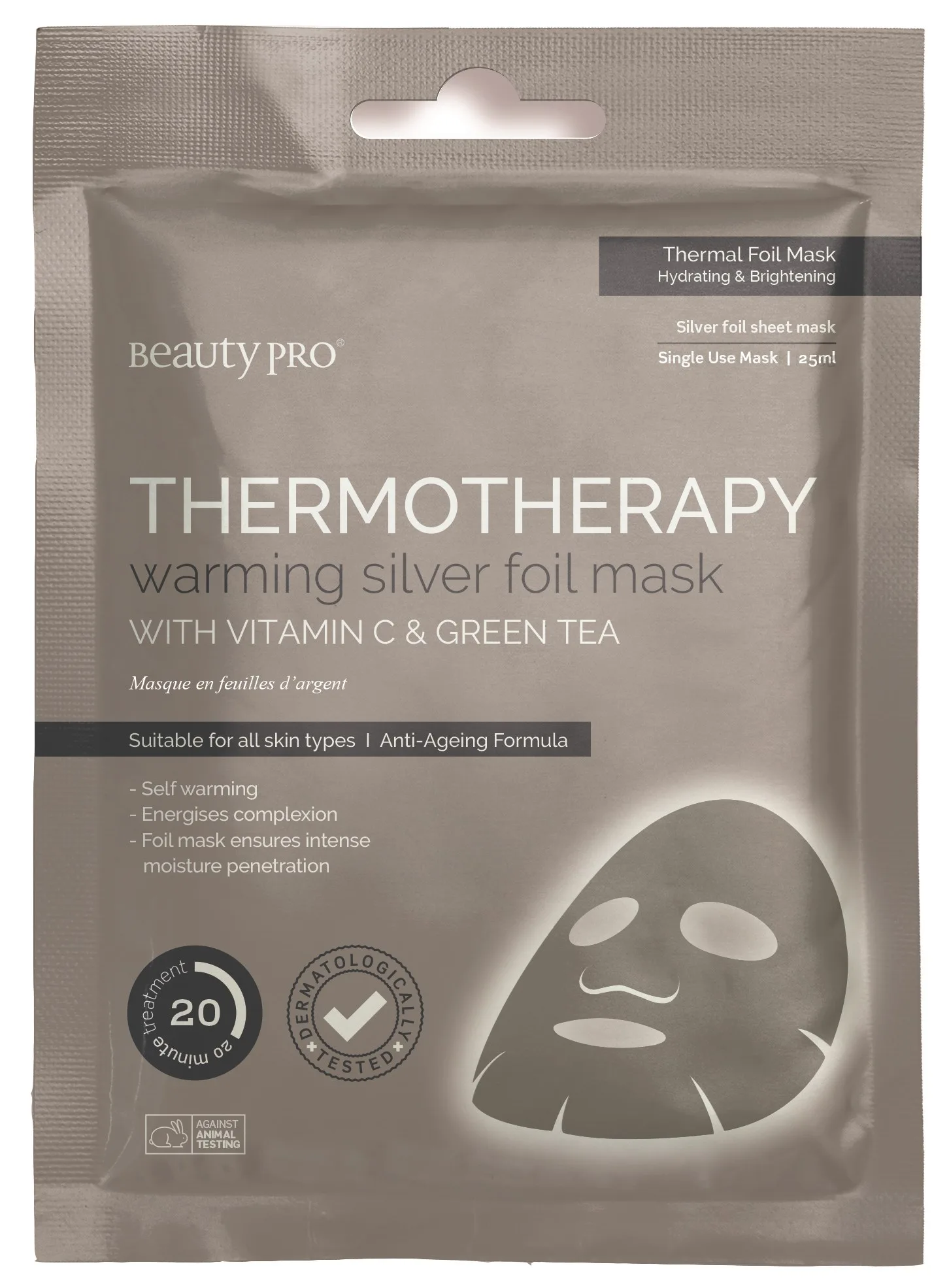 Beauty PRO Thermoatherapy Warming Silver Foil Mask