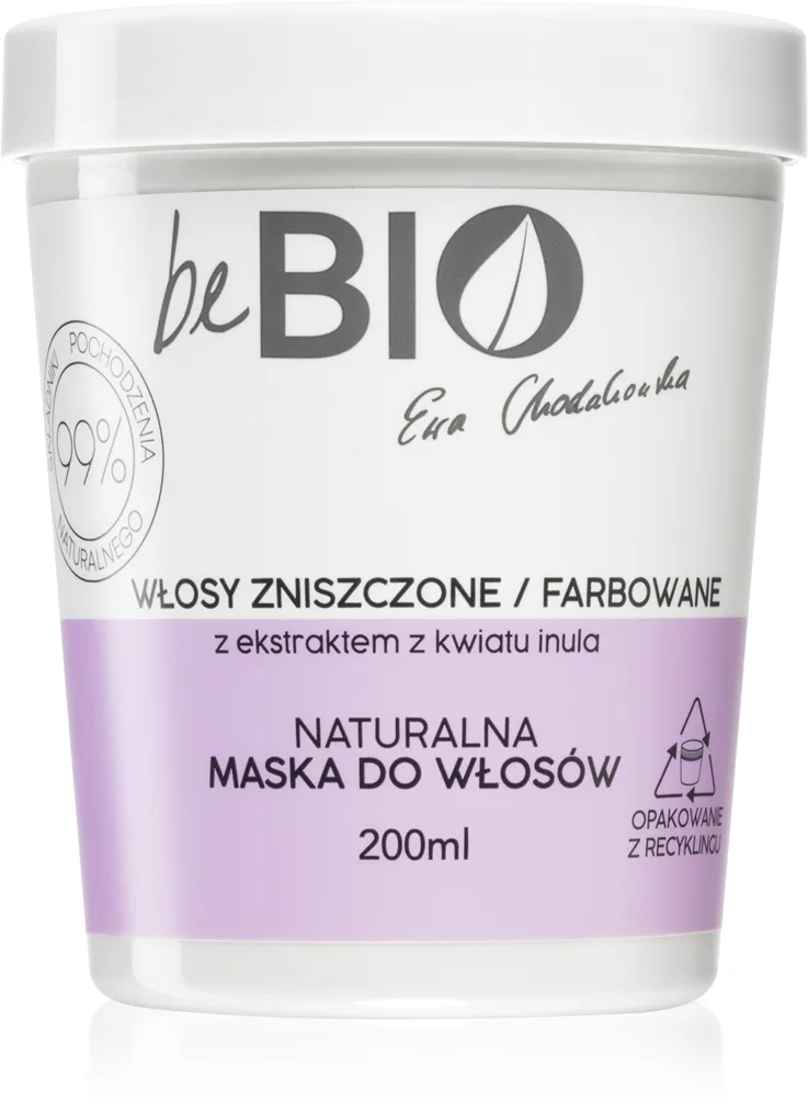 beBIO Damaged & Colored Hair hiusnaamio heikoille ja vaurioituneille hiuksille 200 ml