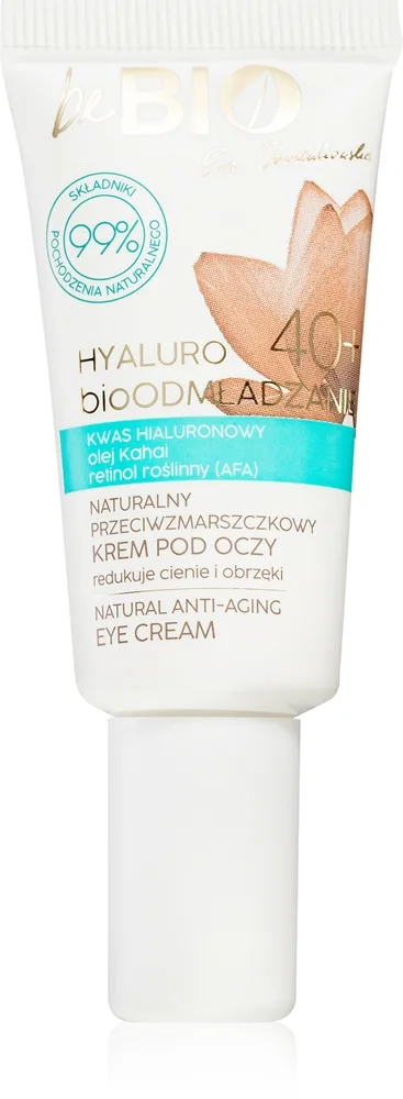 beBIO Ewa Chodakowska Hyaluro Bio Rejuvenation 40+ silmänympärysvoide ryppyjen ja tummien renkaiden ehkäisyyn 15 ml