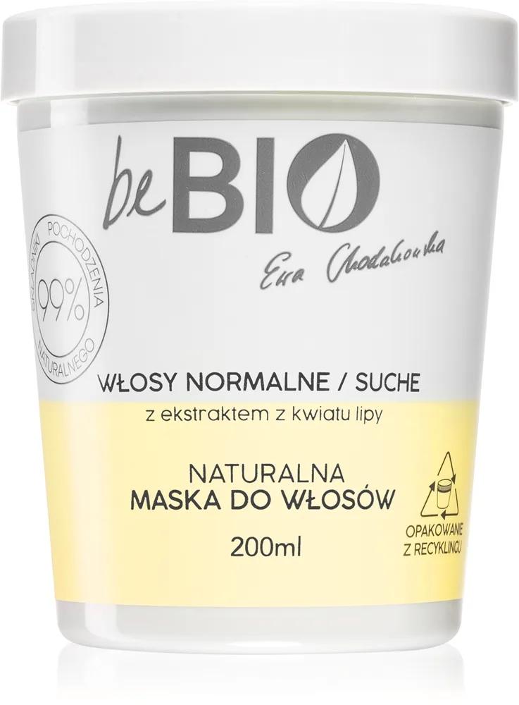 beBIO Normal / Dry Hair elvyttävä naamio normaaleille ja kuiville hiuksille 200 ml