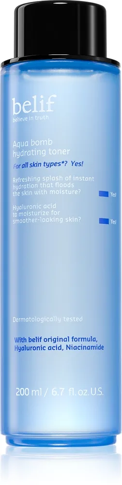 belif Aqua Bomb Hydrating Toner Hydra toner för perfektion med lugnande egenskaper 200 ml